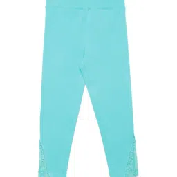 Under Fourteen Only Kids Blue Solid Leggings-picture-30