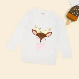 Pantaloons Baby Girls Snow White Embroidery Sweater-image-11