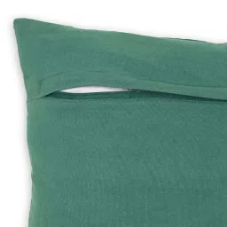 Pure Home and Living Green & Brown Cotton Printed Cushion Cover image 5