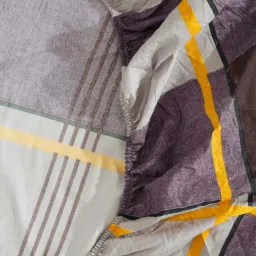 Klotthe Grey 300 TC Polycotton Double Elastic Book Fold Bedsheet with 2 Pillow Covers image 5