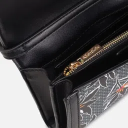 Allen Solly Black Printed Medium Sling Handbag image 5