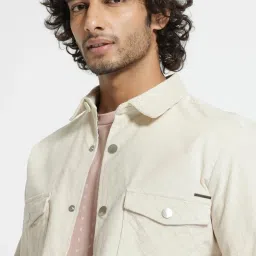 Rare Rabbit White Cotton Regular Fit Solid Jacket image 5