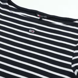 TOMMY HILFIGER Navy & White Striped T-Shirt image 5