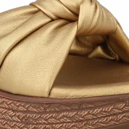 Inc.5 Women's Antique Gold Casual Wedges image 5