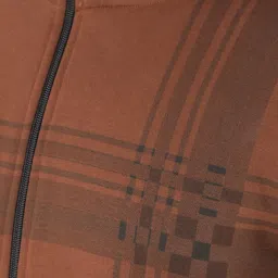 Crimsoune Club Brown Regular Fit Checks Sweatshirt image 5