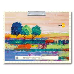 Youva Drawing Exam Board 33cmx43cm Assorted Durable Clip, (Pack of 4) image 2