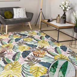 Kaleen India Yellow Floral Anti-Skid Polyester Carpet-picture-5