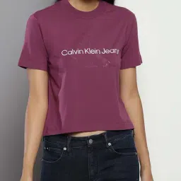 Calvin Klein Purple Logo Straight Fit T-Shirt-picture-27