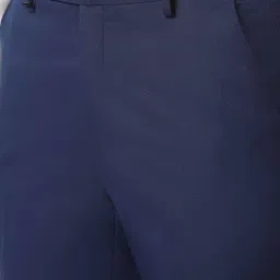 Van Heusen Navy Slim Fit Texture Trousers image 4