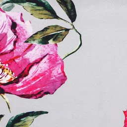 SEJ by Nisha Gupta Grey & Pink Single Floral Square Cushion Cover image 3