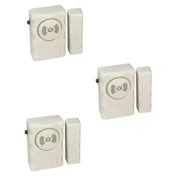 FEDUS Door High Alarm with Magnetic Sensor 150 db Off White (Pack of 3 Pcs) image 1