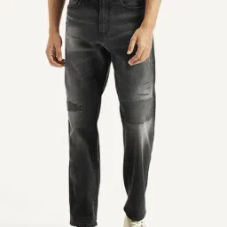 Levi's 550'92 Black Cotton Relaxed Fit Distressed Jeans-picture-42