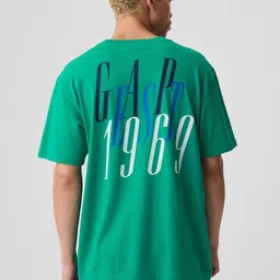 GAP Pure Cotton Brand Logo Printed Relaxed Fit T-shirt-picture-24