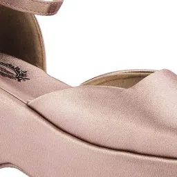 Shoetopia Kids Peach Ankle Strap Wedges image 4