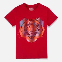 Gini & Jony Boys Red Graphic T-Shirt-picture-11