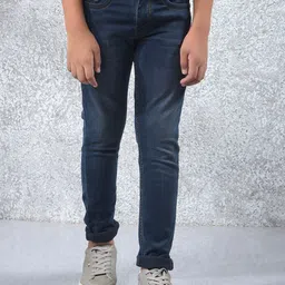 Crimsoune Club Boys Slim Fit Mid-Rise Heavy Fade Stretchable Jeans-image-65