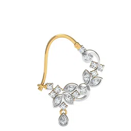KUBERBOX  14KT Gold Brispat Diamond Nath- 0.2375Ct-image-0