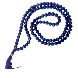 AURRA STORES Women Blue Crystal Beads Mantra Chanting Chain image 1