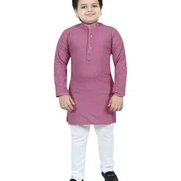 BT DEZINES Full Sleeves Chikankari Sequin Embroidery Kurta Pyjama Set - Onion image 1