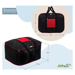 JD FRESH 4 Piece 69 Liter Nylon Storage Bag - Red & Black image 2