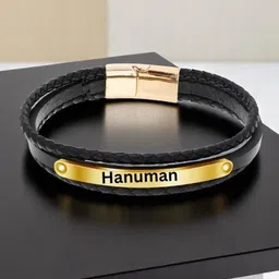 M Men Style Men Handcrafted Gold-Plated Wraparound Bracelet image 2