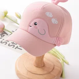 Babyhug Whale Embroidery With Text Print Cap - Pink image 4