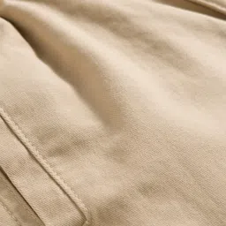 UCB Cotton Woven Full Length Solid Colour Trouser Pant With Cargo Pockets - Peach image 4