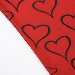 Kookie Kids Full Length Heart Print Leggings - Red image 5