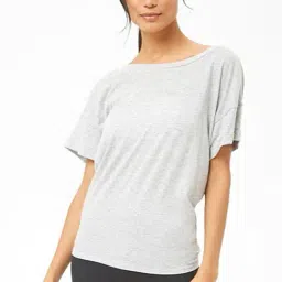 Forever 21 Heather Grey Textured T-Shirt-image-31