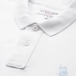 U.S. Polo Assn. Men Colourblocked Polo Collar Pure Cotton Slim Fit T-shirt image 2