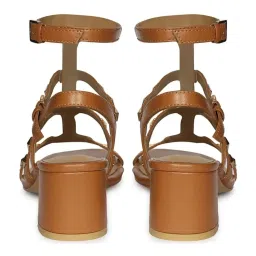 Saint G Women Open Toe Tan Heels image 5