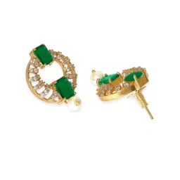 Rubans Gold-Tone Plated Green Set for Women image 5