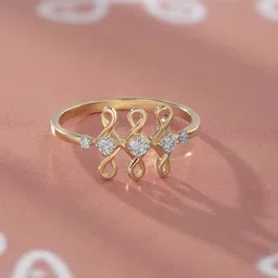 Mia by Tanishq 18KT Yellow Gold Natural Diamond Finger Ring - 1.74 gm-picture-12