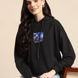 Mast & Harbour Printed Hooded Sweatshirt image 1