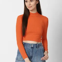 Forever 21 Orange Regular fit Crop Top-picture-14