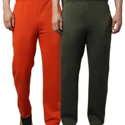 Vimal Jonney Green & Orange Regular Fit Trackpants - Pack of 2-picture-24