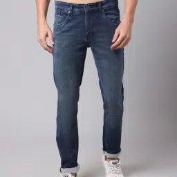 Cantabil Mid Blue Cotton Regular Fit Jeans-picture-34