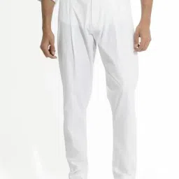 Rare Rabbit White Viscose Solid Slim Fit Pyjama image 3