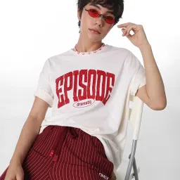 Only White Cotton Printed T-Shirt image 5