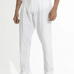 Rare Rabbit White Viscose Solid Slim Fit Pyjama image 4