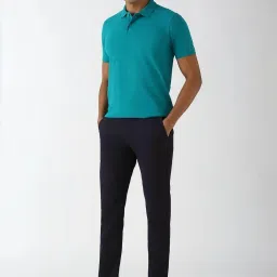 Peter England Blue Regular Fit Polo T-Shirt image 5