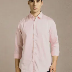 Louis Philippe Pink Cotton Slim Fit Shirt-picture-12