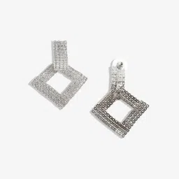 Sohi silverplated drop earrings for women image 5