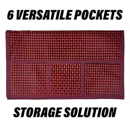 LooMantha 5-Pcs Blue & Maroon Printed Fridge Cover &Organizers image 3