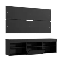 Madesa Black Engineered Wood Miami TV Unit image 3