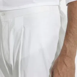 Rare Rabbit White Viscose Solid Slim Fit Pyjama image 5