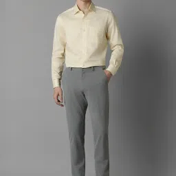 Louis Philippe Yellow Cotton Regular Fit Printed Shirt image 5