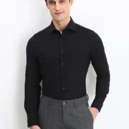 Allen Solly Black Cotton Slim Fit Shirt-picture-43