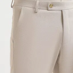 Arrow Beige Regular Fit Self Pattern Trousers image 5