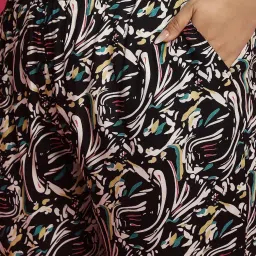 theRebelinme Black Printed High Rise Capris image 5